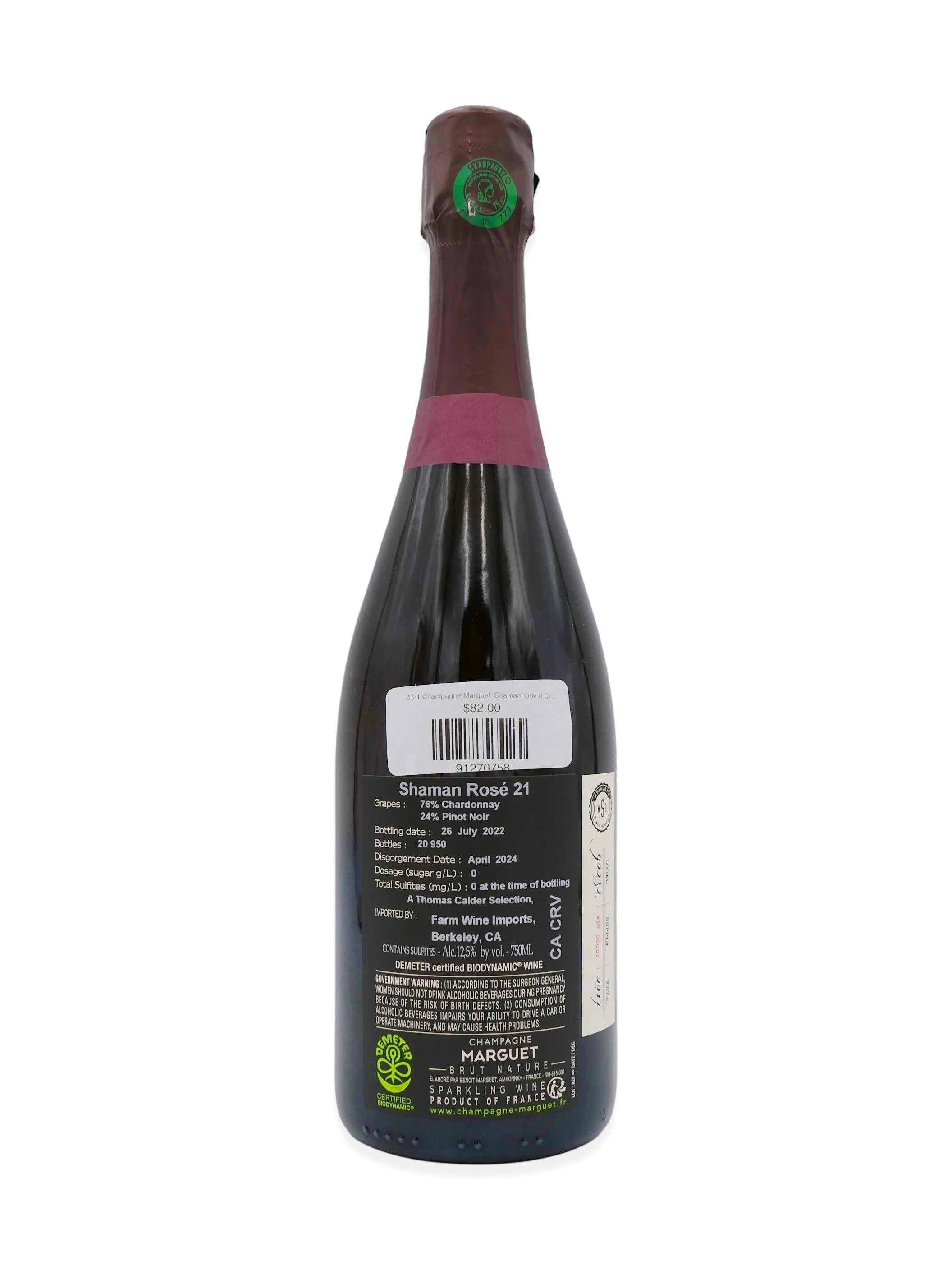 2021 Champagne Marguet ‘Shaman' Grand Cru Rosé 750ml