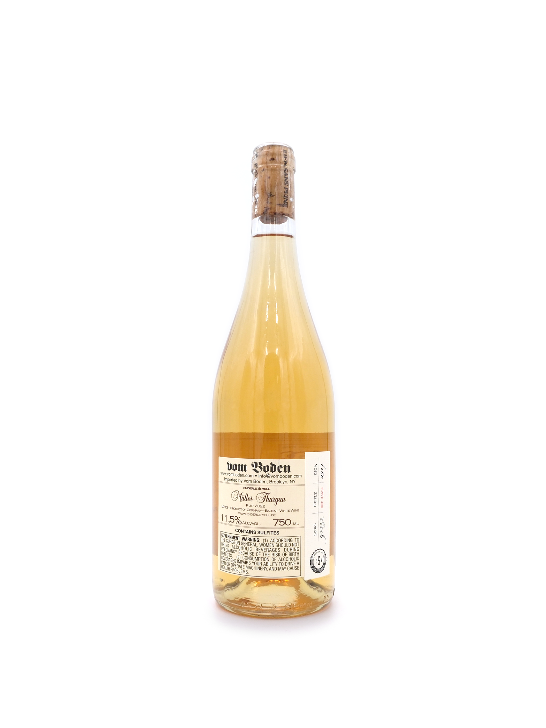 2022 Enderle & Moll 'Pur' Muller Thurgau 750mL