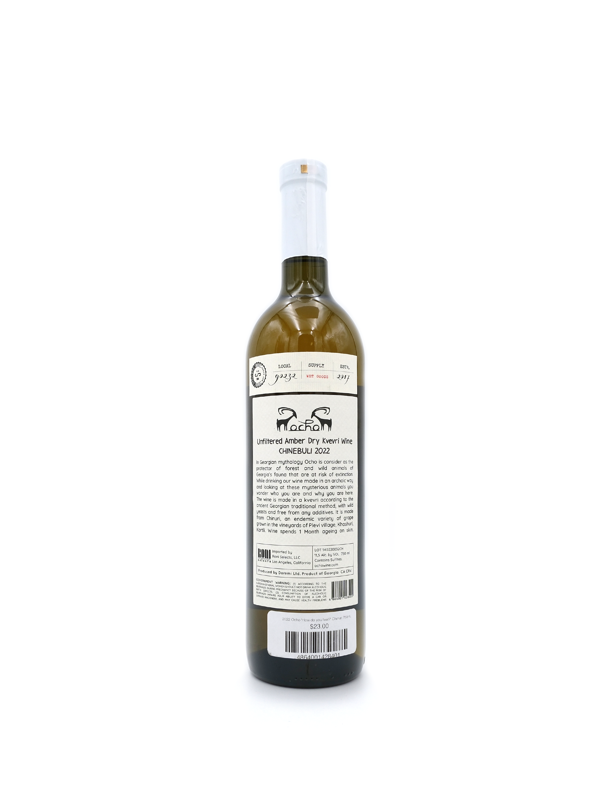 2022 Ocho 'How do you feel?' Chinuri 750mL