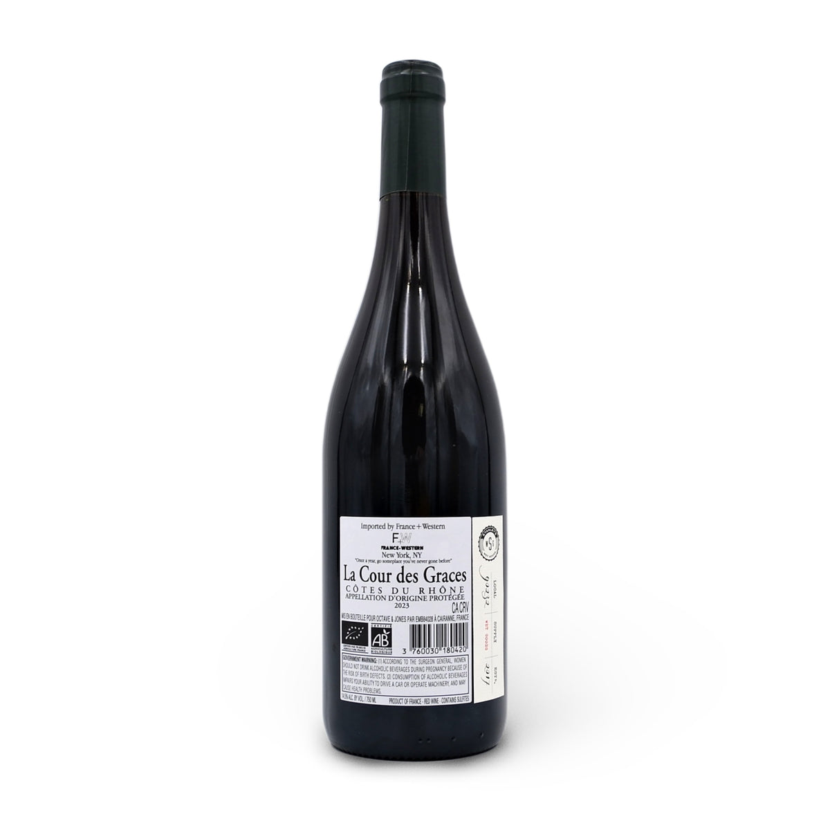 2023 Thierry Pommet et Daniel Orsolini 'La Cour des Graces' Côtes du Rhône 750mL