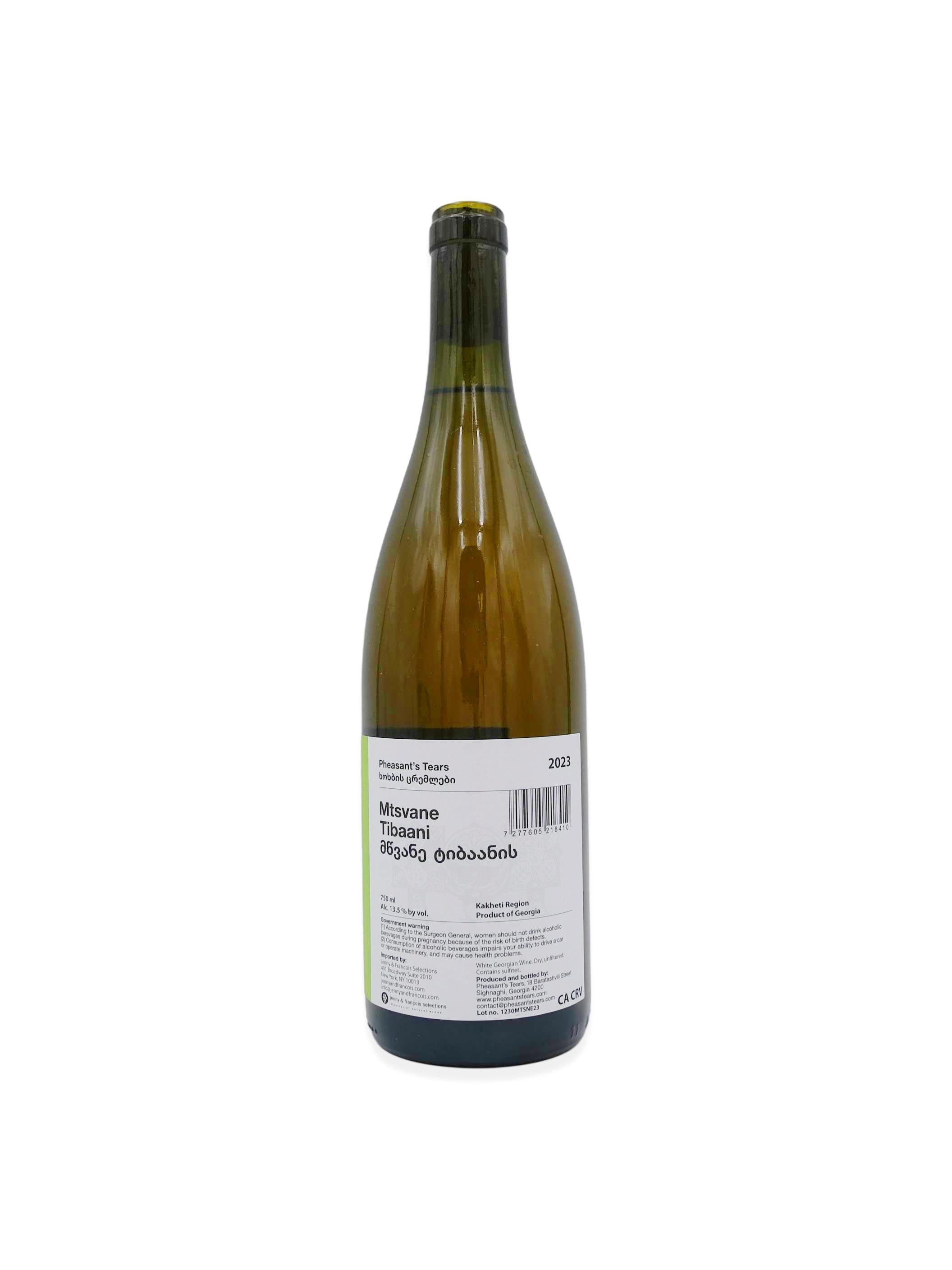 2023 Pheasant's Tears Mtsvane Tibaani 750mL