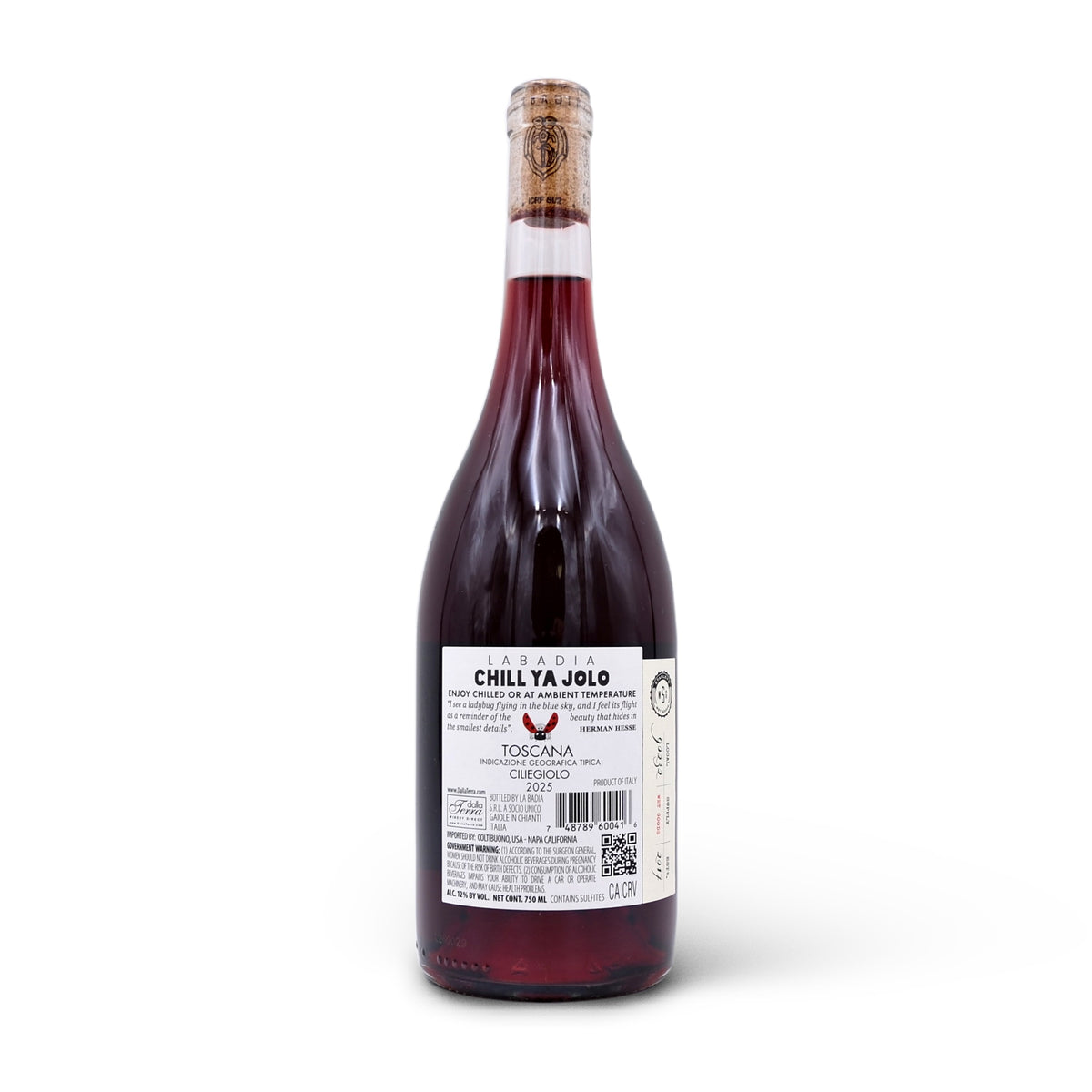 2024 La Badia 'Chill Ya Jolo' Ciliegiolo Toscana IGT 750mL