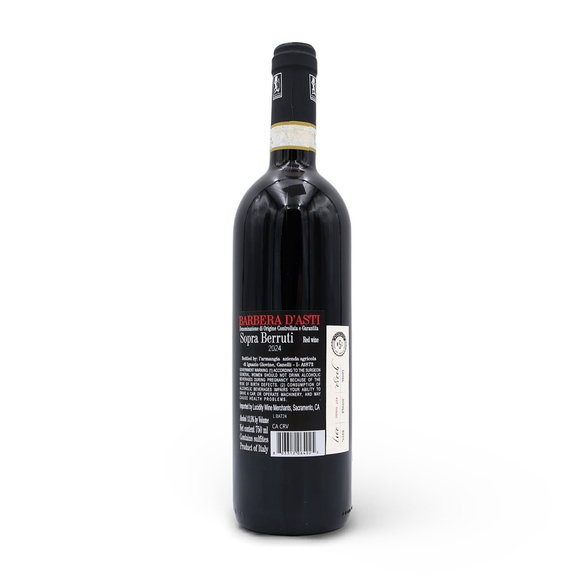 2024 L'Armangia 'Sopra Berruti' Barbera d'Asti DOCG 750mL
