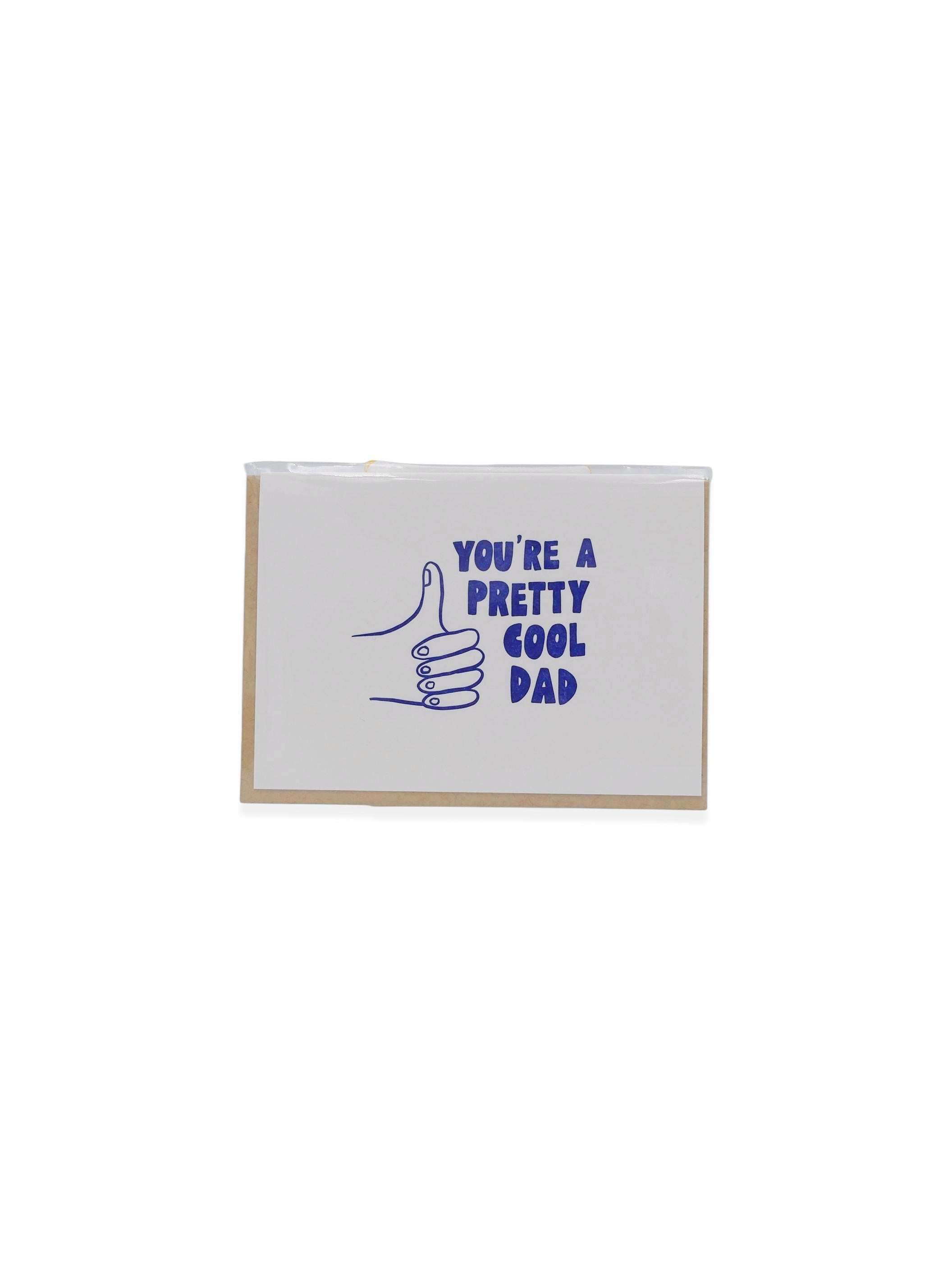 Cool Dad Letterpress Greeting Card