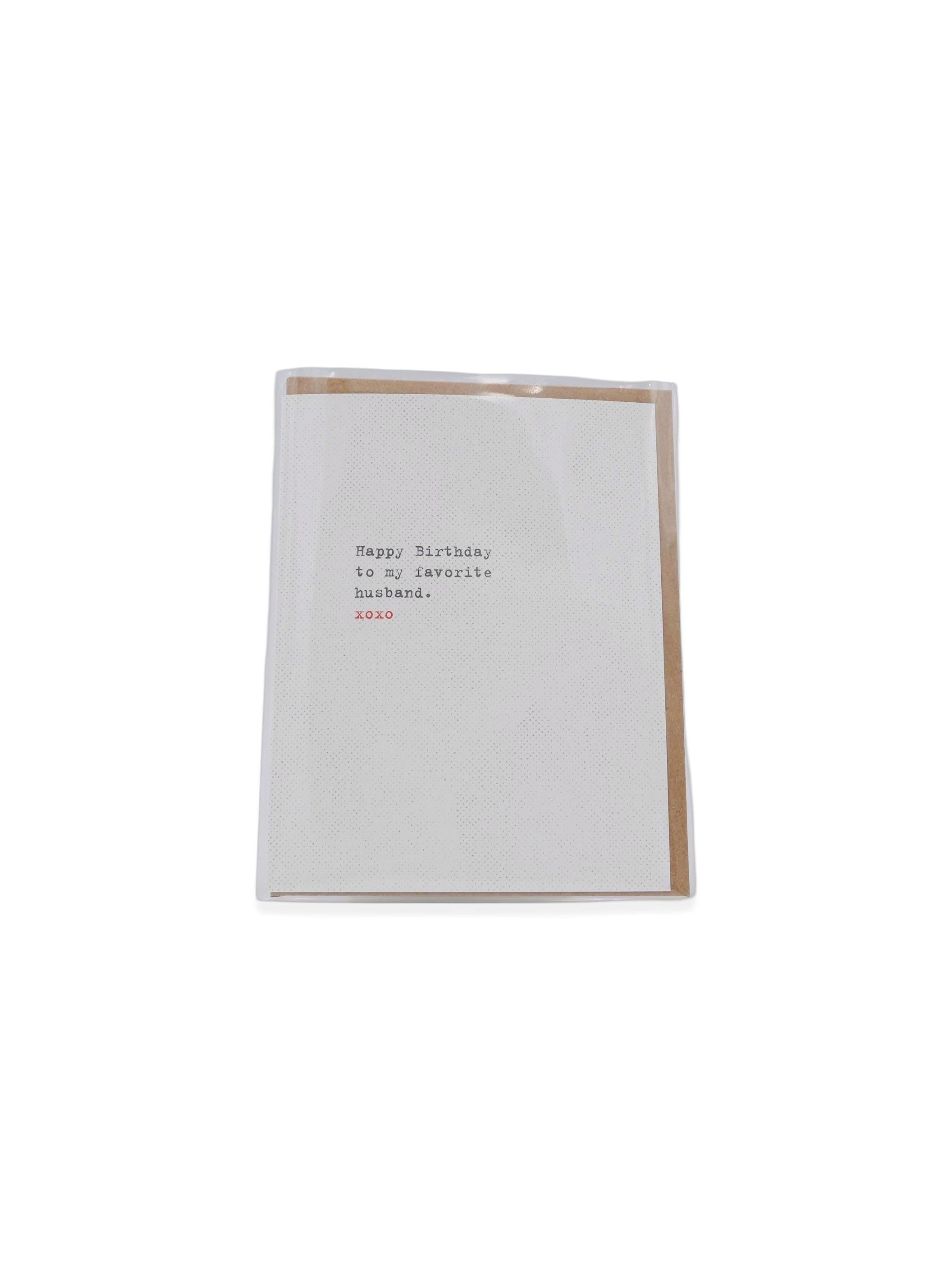 Favorite Husband Birthday Greeting Card