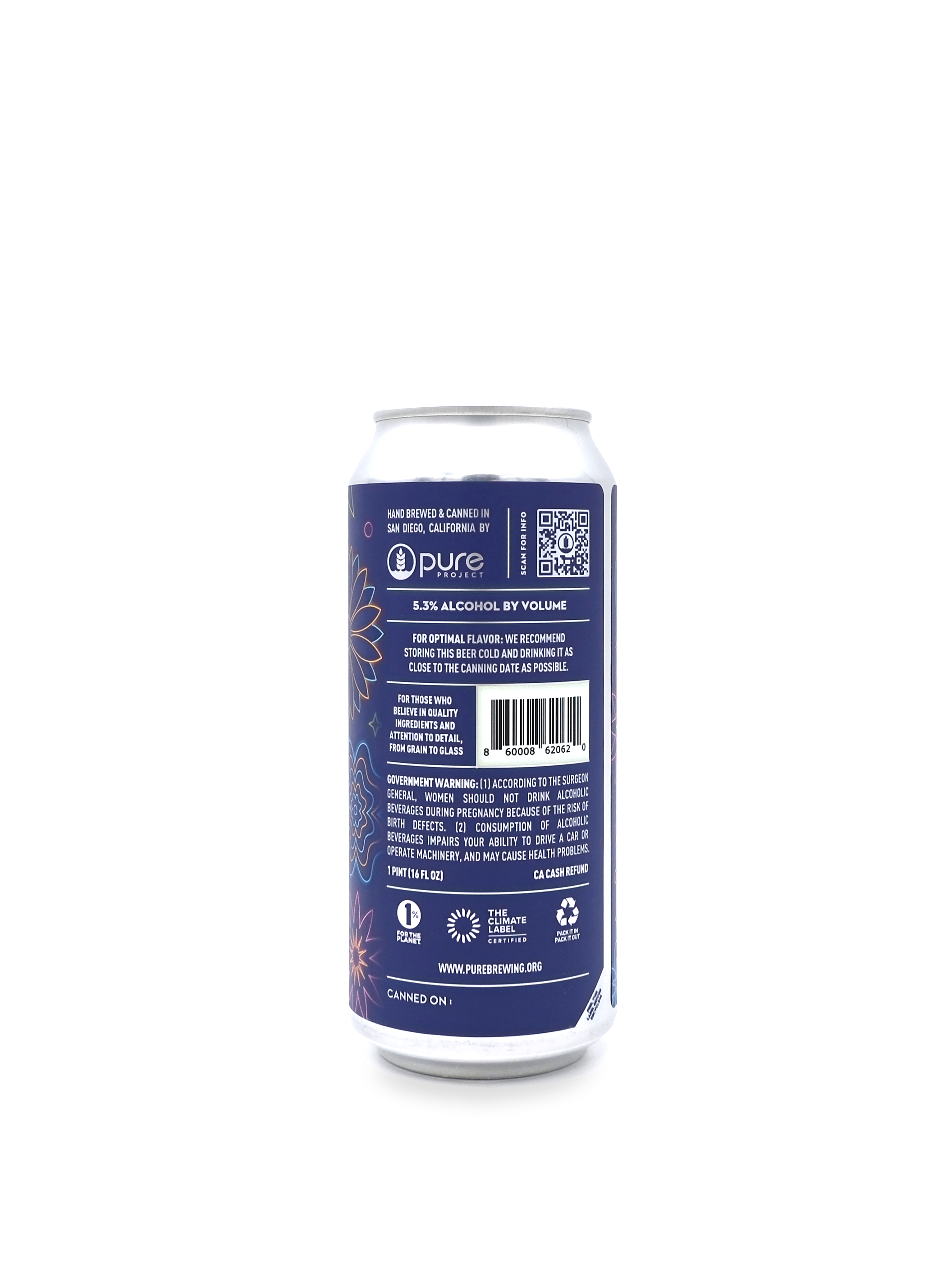 Pure Project Neon Bloom West Coast Pale Ale 16oz