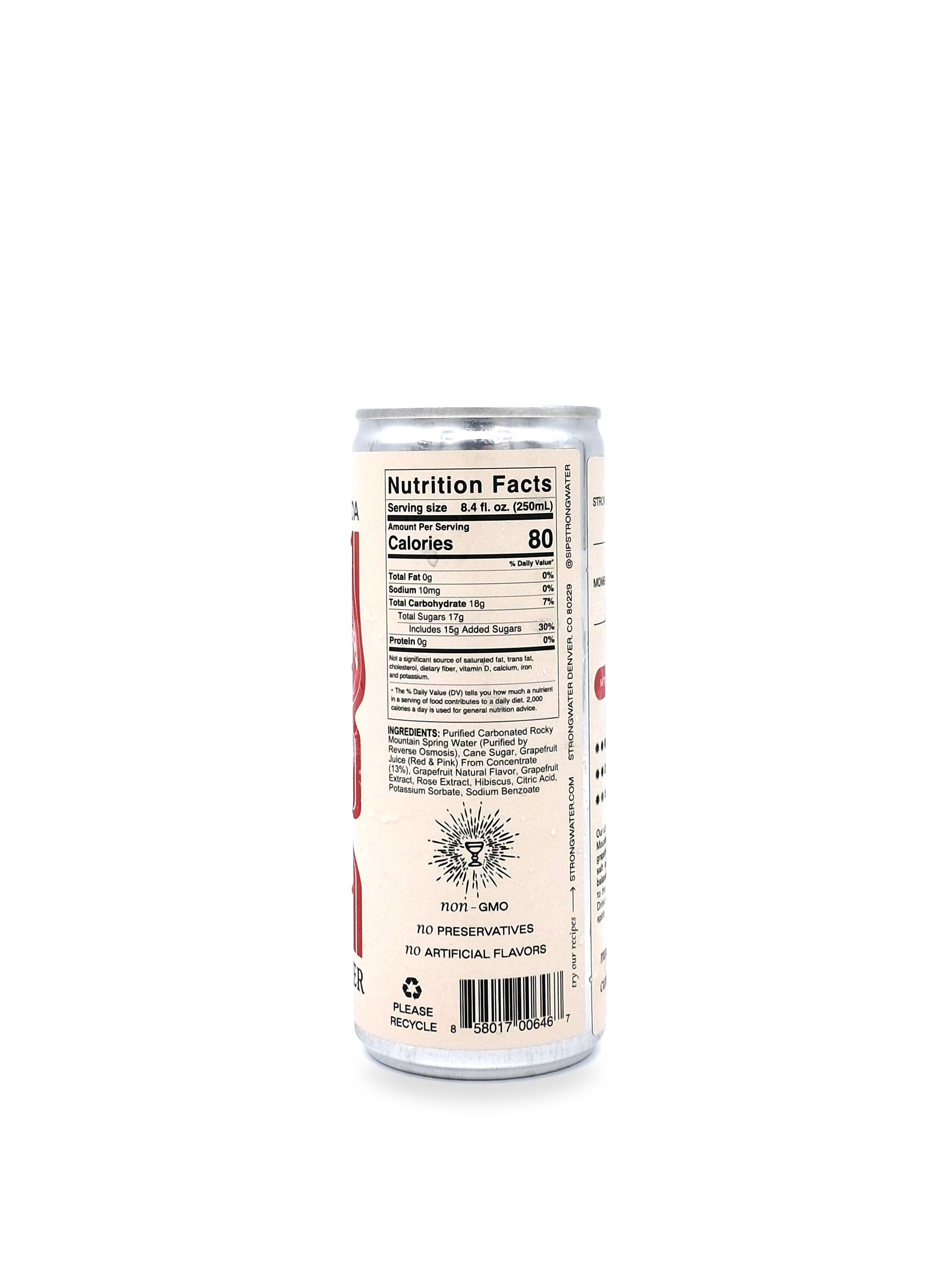 Strongwater Grapefruit Soda Can 250mL