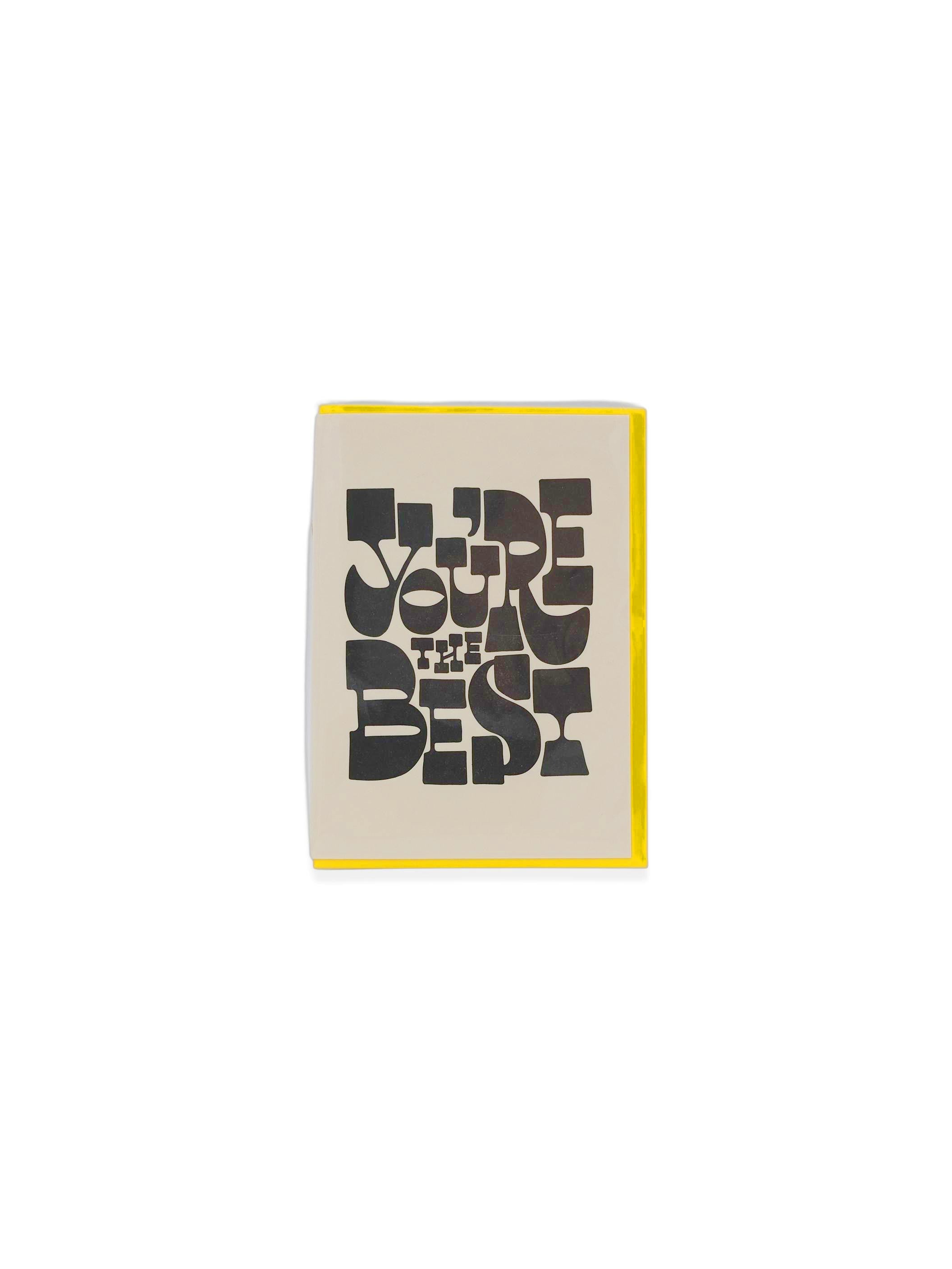 You're The Best Letterpress Greeting Card