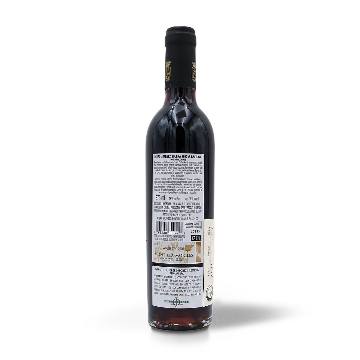 Alvear Pedro Ximenez 1927 375mL