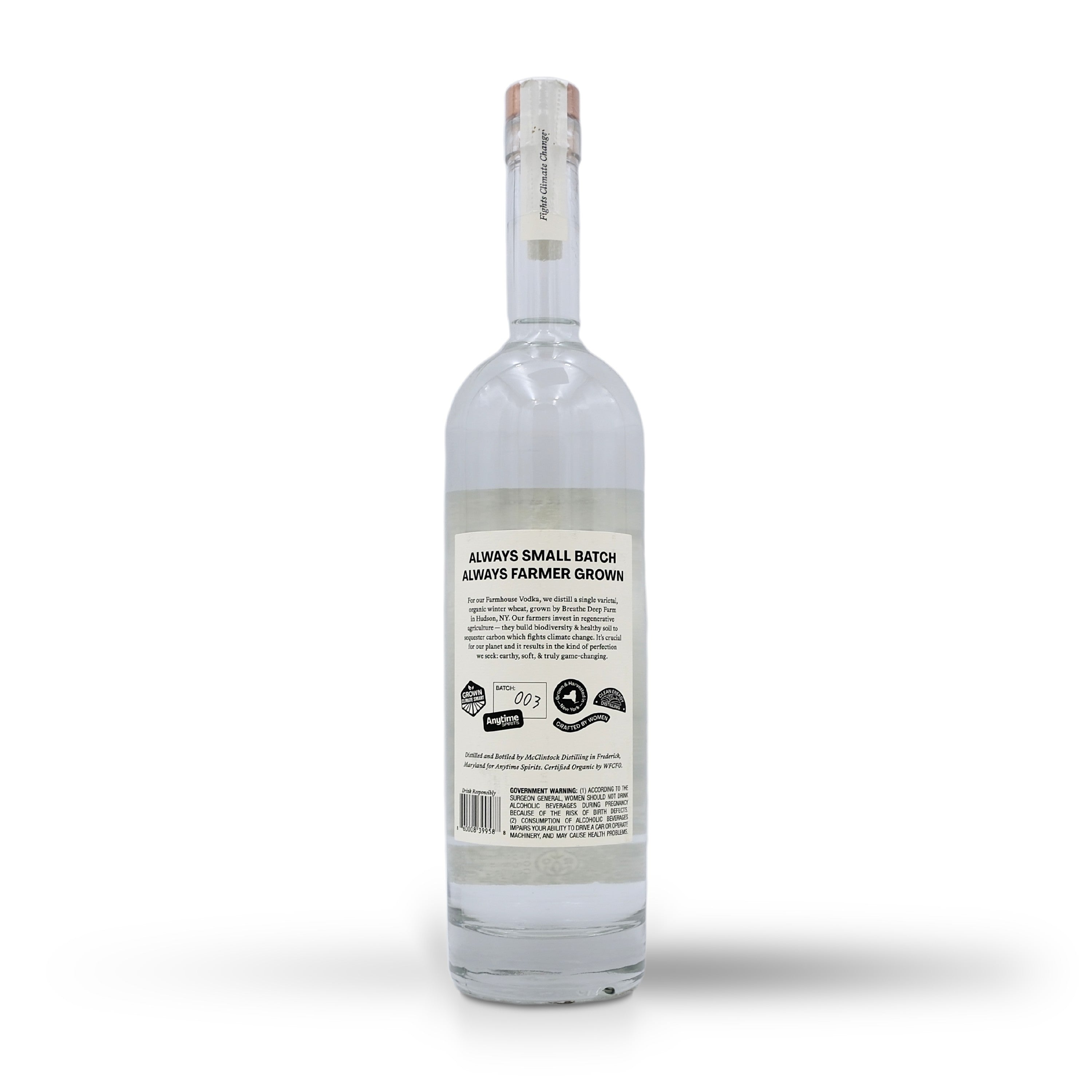Anytime Farmhouse Certified Regenerative Organic Vodka 750mL