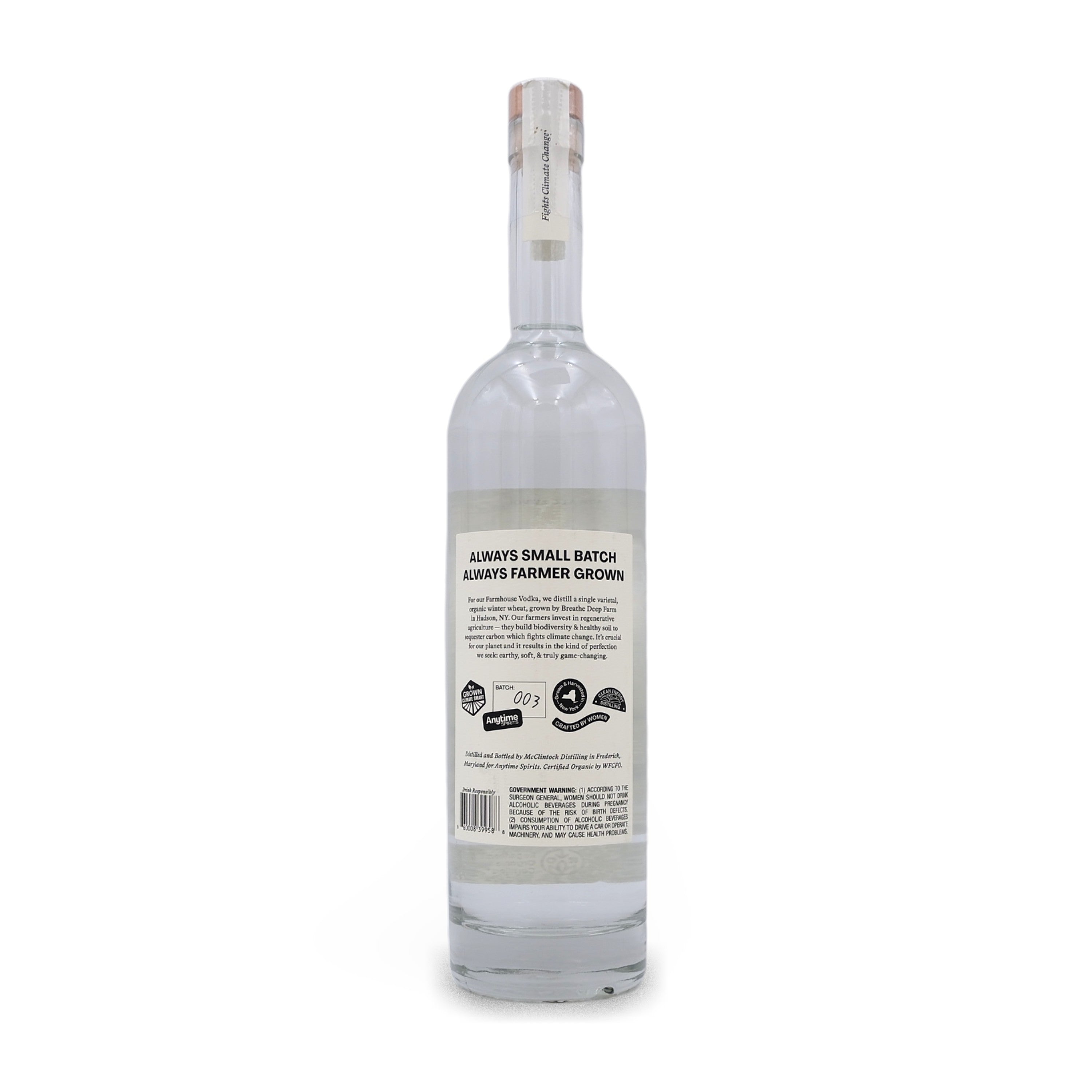 Anytime Farmhouse Certified Regenerative Organic Vodka 750mL