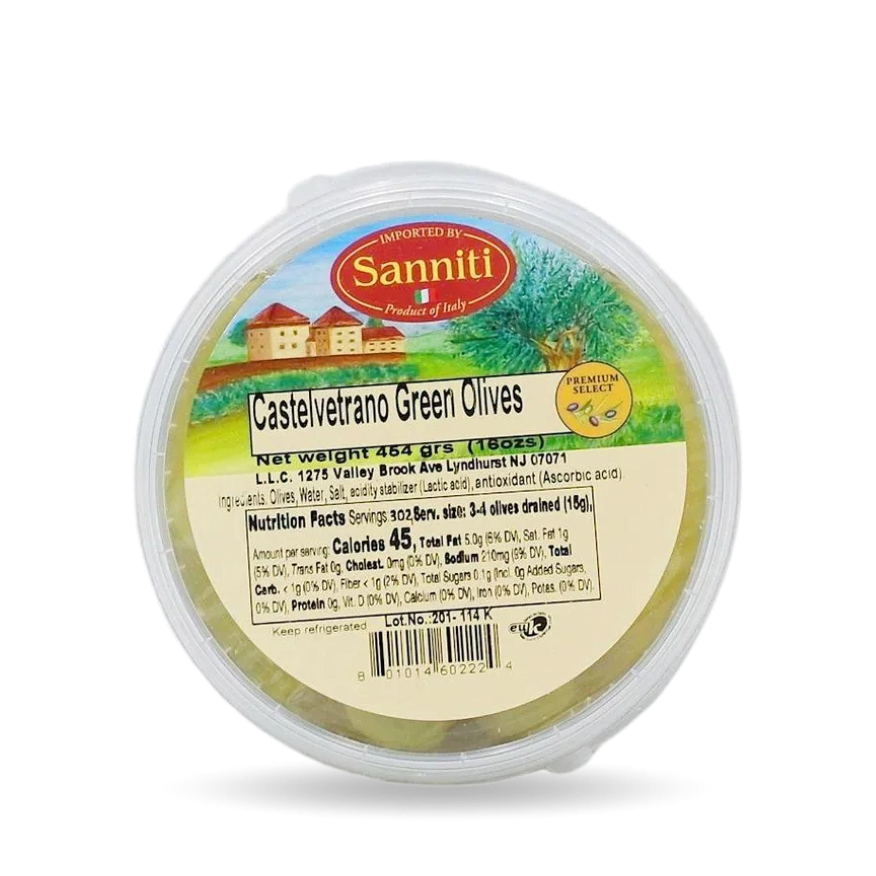 Guidi Marcello Sanniti Castelvetrano Whole Sicilian Green Olives 454g