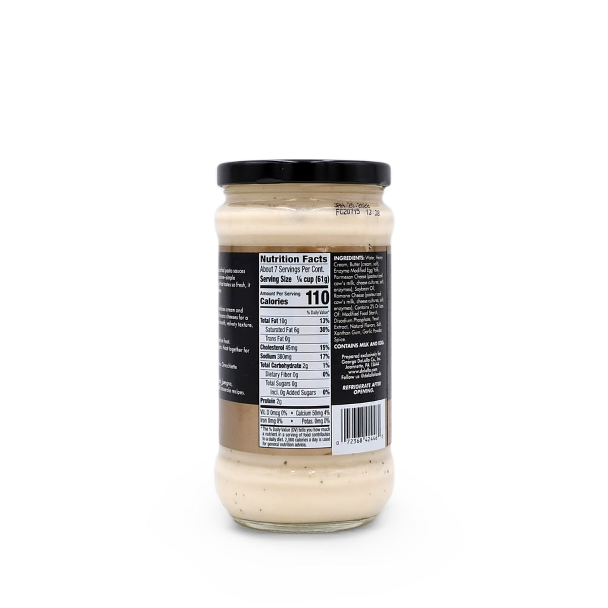 Delallo Roman-Style Creamy Alfredo Sauce 15oz/425g