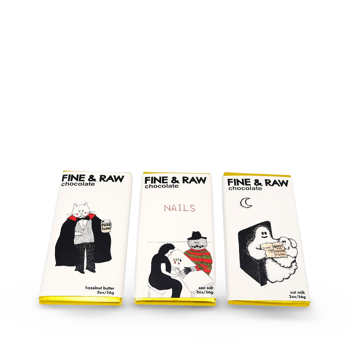 Fine & Raw Halloween Limited Edition Chocolate Bars 2.5oz/56g