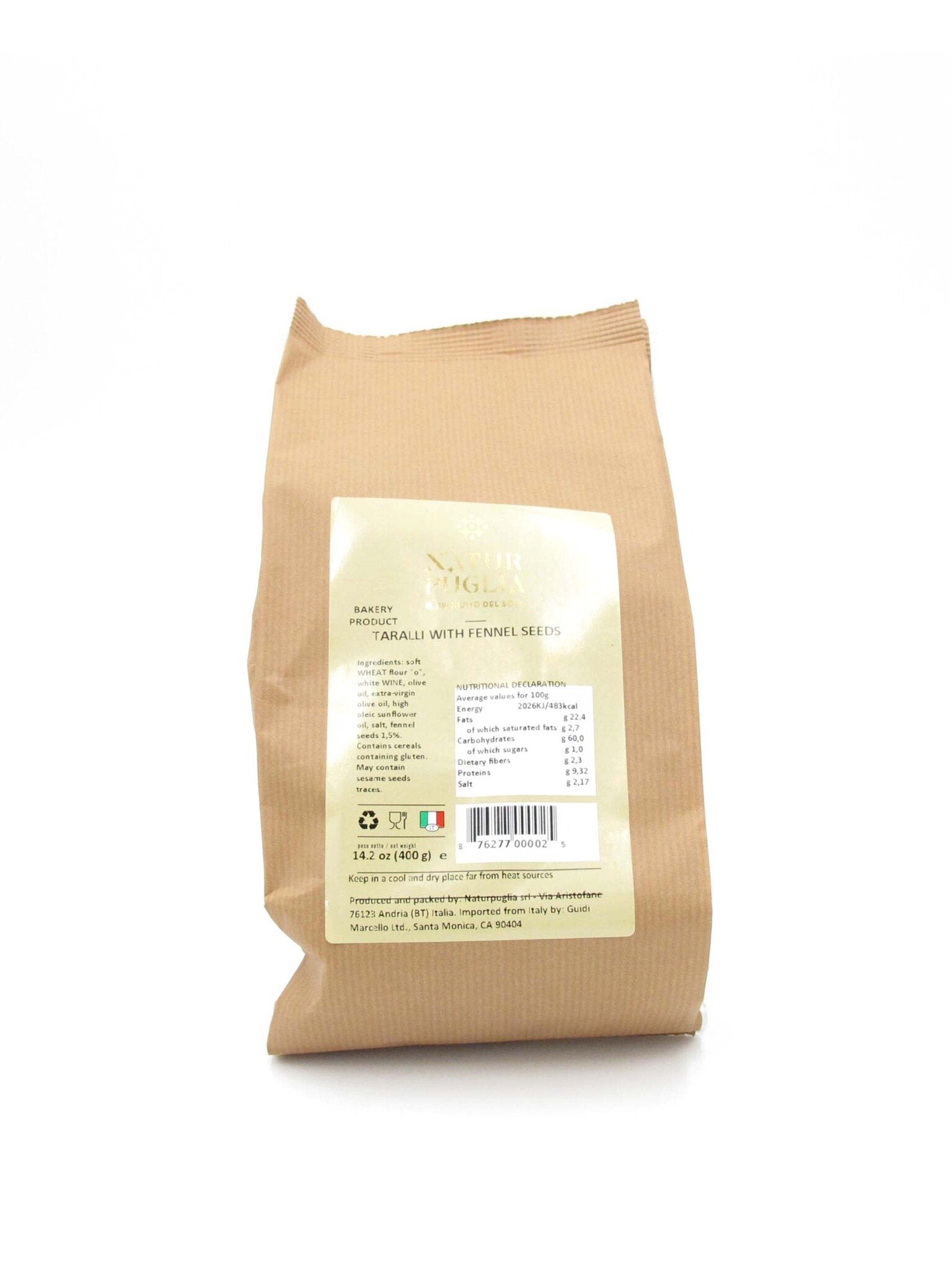 NaturPuglia Tarallini Fennel 400g