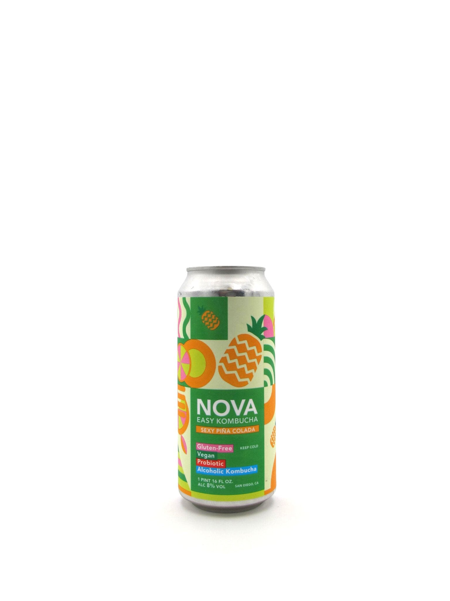 NOVA Sexy Piña Colada Hard Kombucha 16oz
