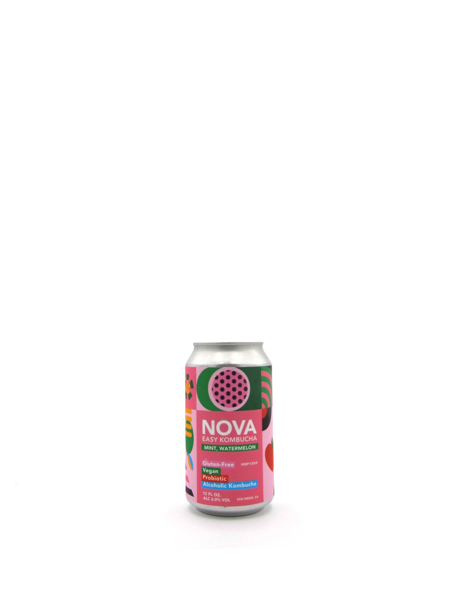 NOVA  Watermelon Mint Hard Kombucha 12oz
