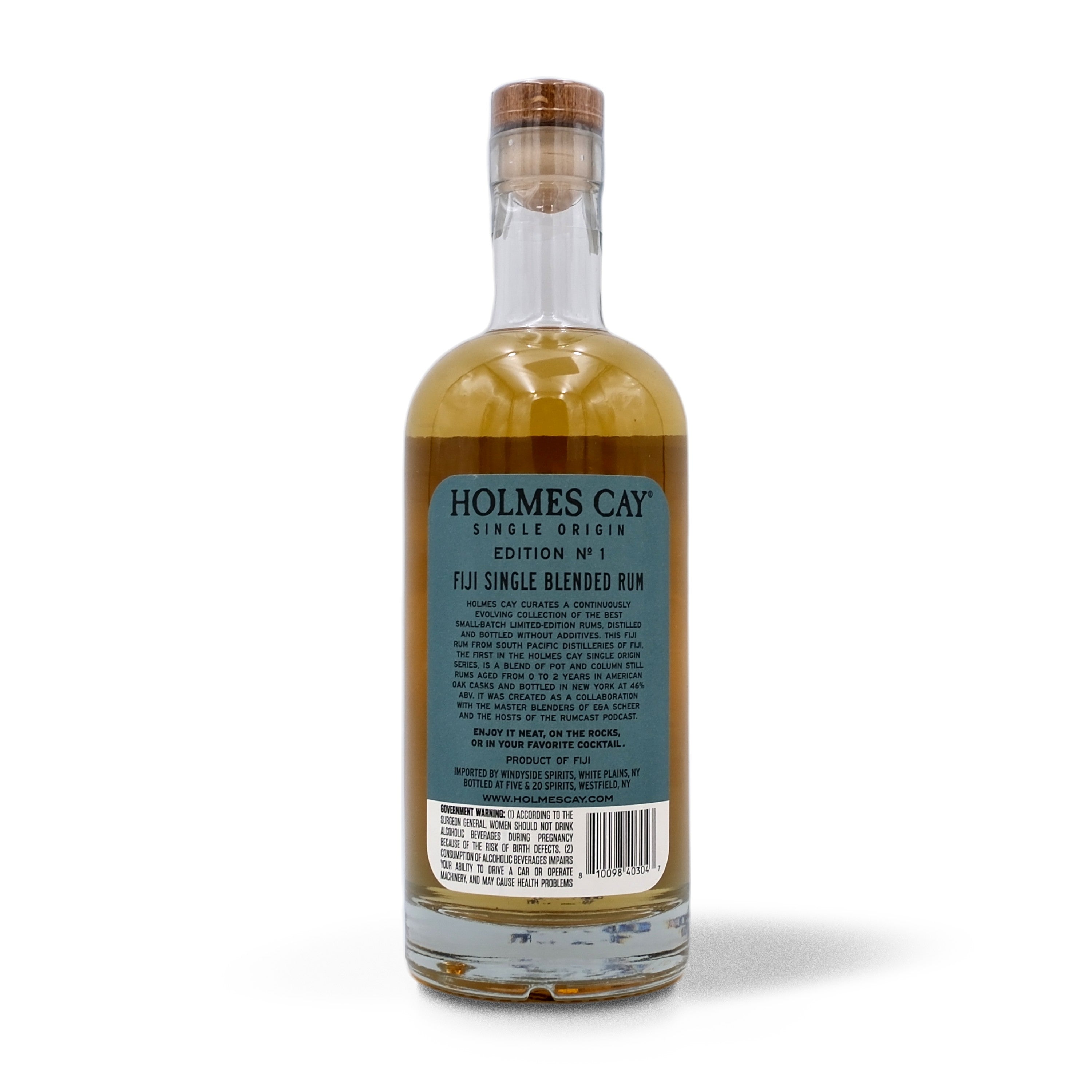 NV Holmes Cay 'Fiji' Single Blended Rum 750ml