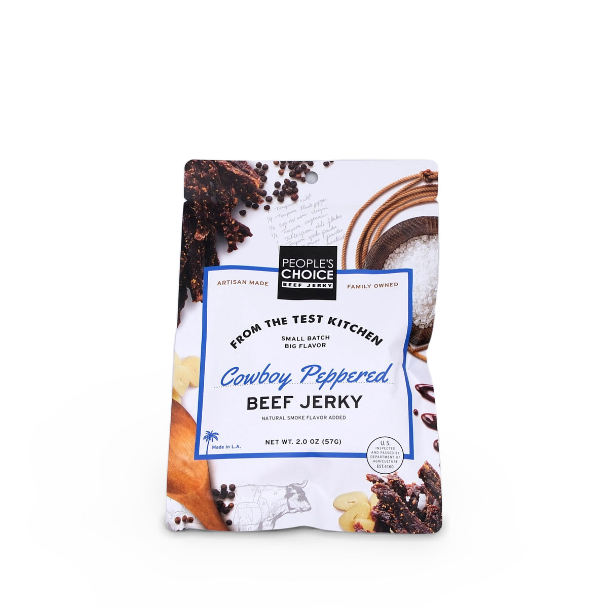 People's Choice Beef Jerky Test Kitchen Cowboy Peppered 2.0oz