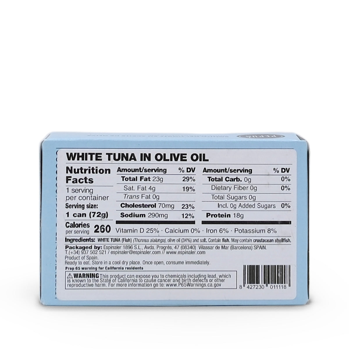 Pepus by Espinaler White Tuna in Olive Oil 3.09oz/11g