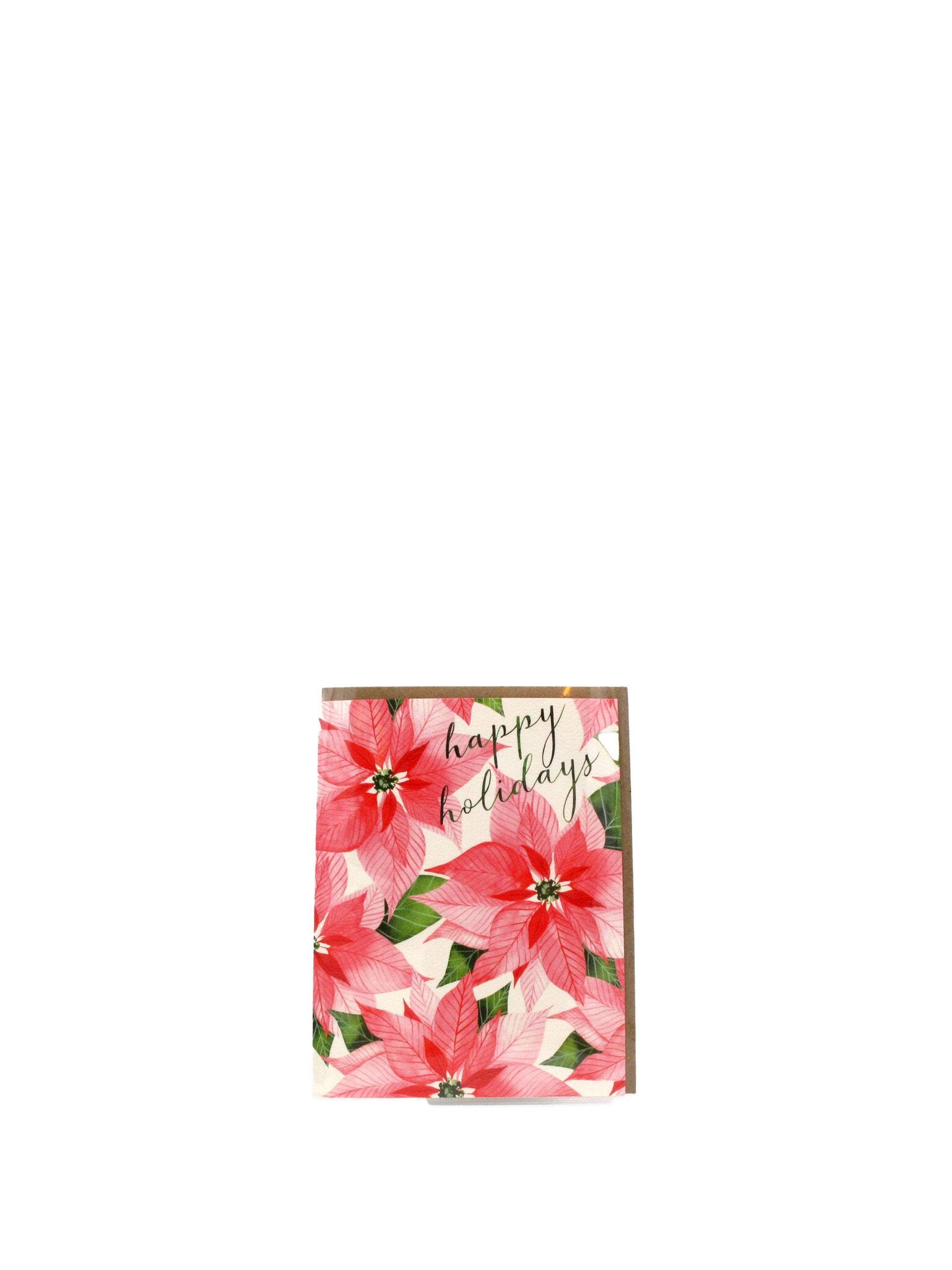 Poinsettia Happy Holidays Card