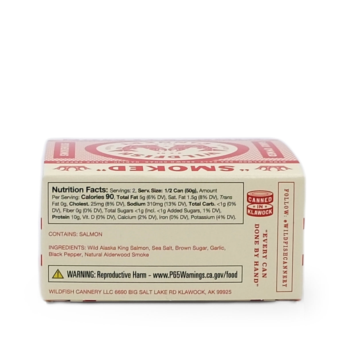 Wildfish Cannery Smoked King Salmon 3.5oz/100g